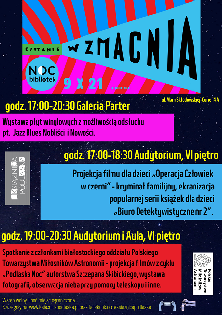Noc Bibliotek 2021 w Książnicy Podlaskiej