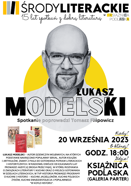 Środa literacka z Łukaszem Modelskim w Książnicy Podlaskiej